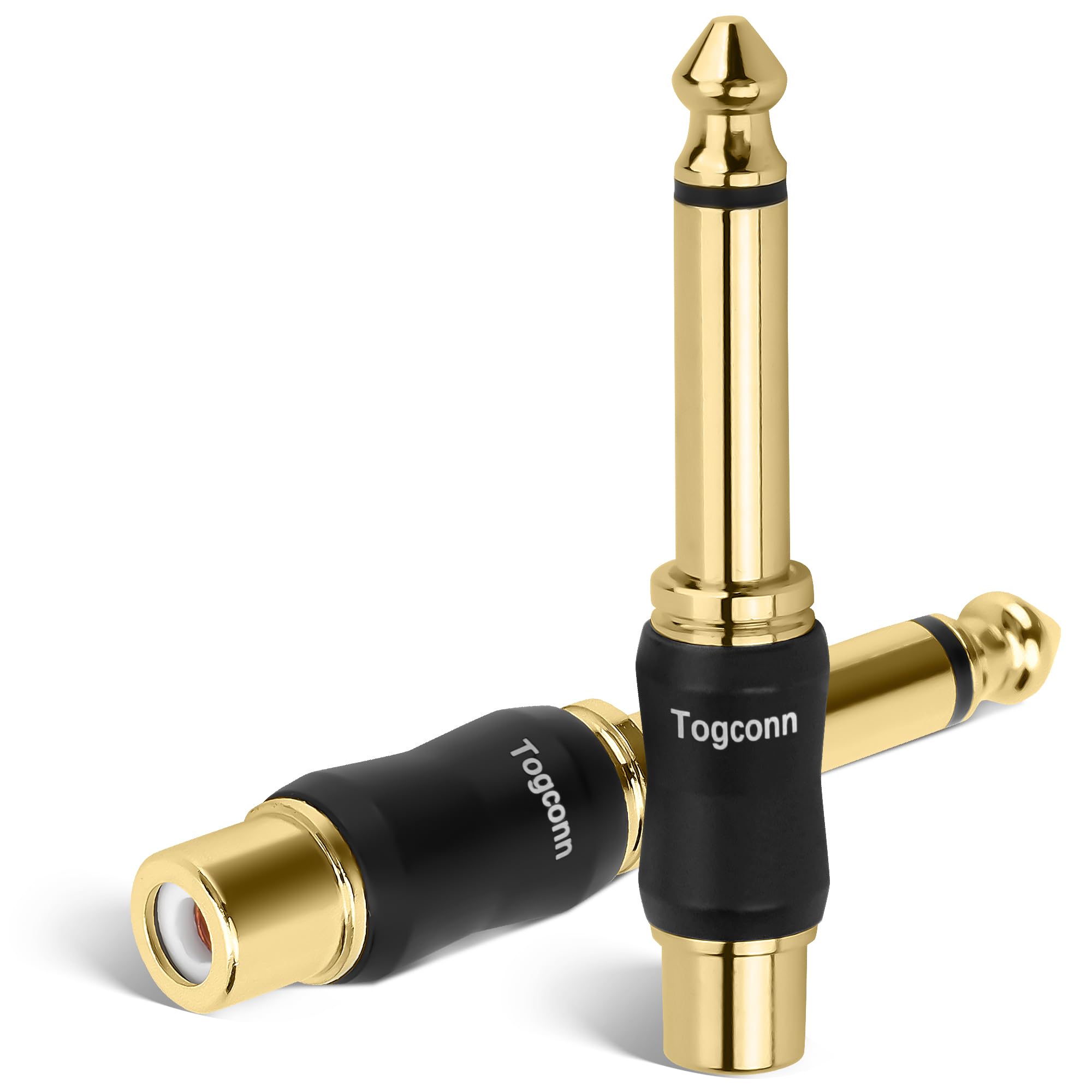 Amazon.com: Togconn RCA to 1/4 Inch Adapter 2 Pack, 6.35mm Quarter